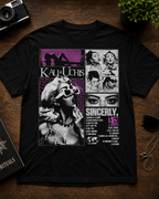 Camiseta Negra Kali Uchis 100% Algodón Estampado DTF