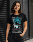 Camiseta Negra Super Saiyan Gogeta Dragon Ball 100% Algodón Estampado DTF