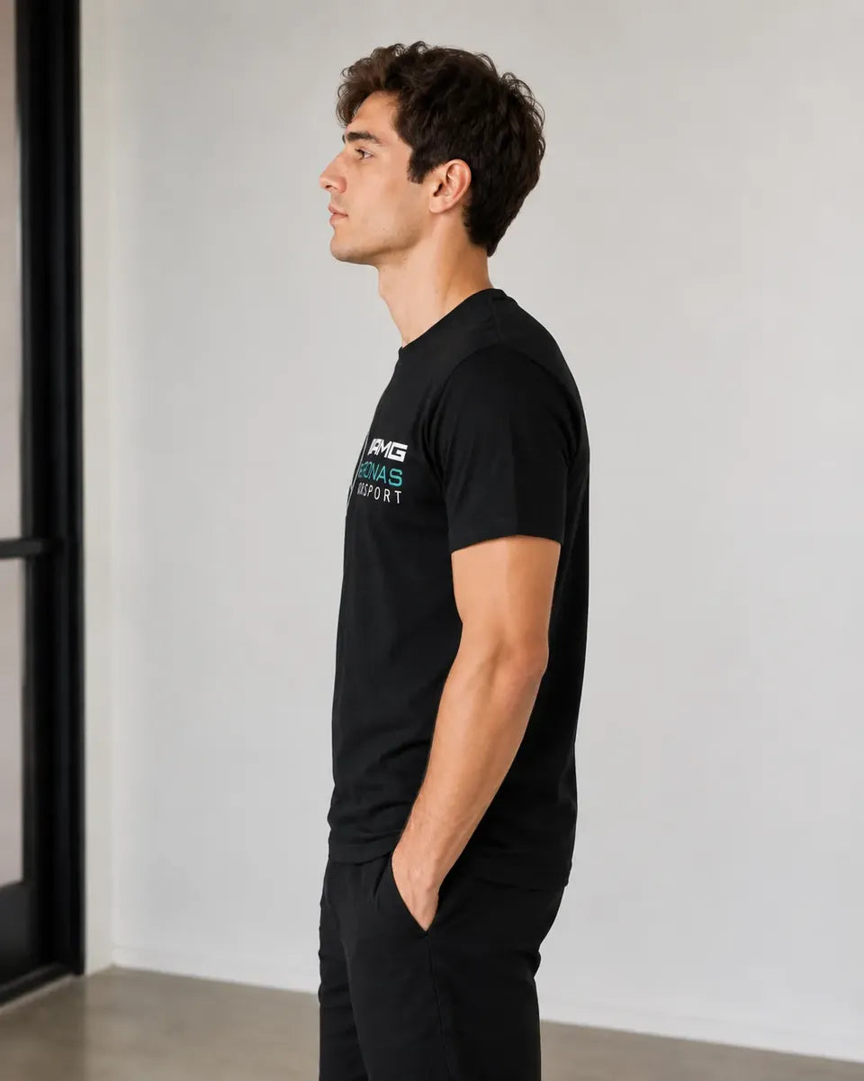 Camiseta Mercedes Amg Petronas Motorsport Negra Unisex F1