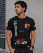 Camiseta Ducati Motera Negra Unisex Algodón