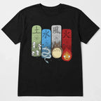 Camiseta Studio Ghibli Negra Unisex Totoro Elementos Anime