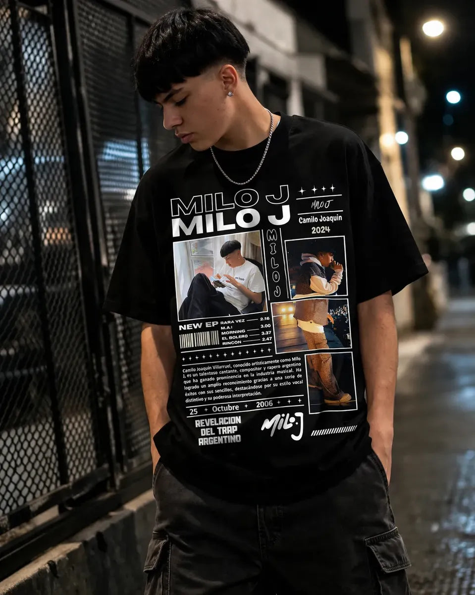 Camiseta Hombre Ropa Urbana Trap Streetwear Milo J Algodón