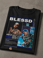 Camiseta Blessd Negra Estampada Ajuste Normal