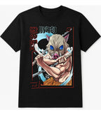 Camiseta Inosuke Negra 100% Algodón Corte Normal