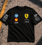 Camiseta Formula 1 Ferrari Mercedes Amg Petronas Negra Unise