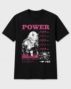 Camiseta Power Chainsaw Man Negra 100% Algodón Normal