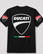 Camiseta Ducati Motera Negra Unisex Algodón
