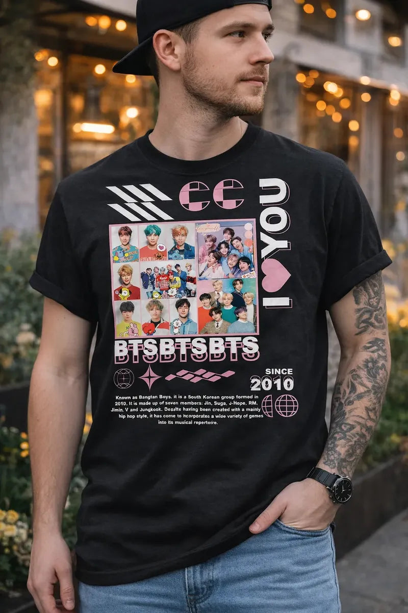 Camiseta Bts Negra Unisex Bangtan Boys Since 2010 Kpop Army