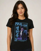 Camiseta Sung Jinwoo Solo Leveling Negra 100% Algodón
