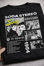 Camiseta Soda Stereo Negra Unisex Album 1984  Rock Español