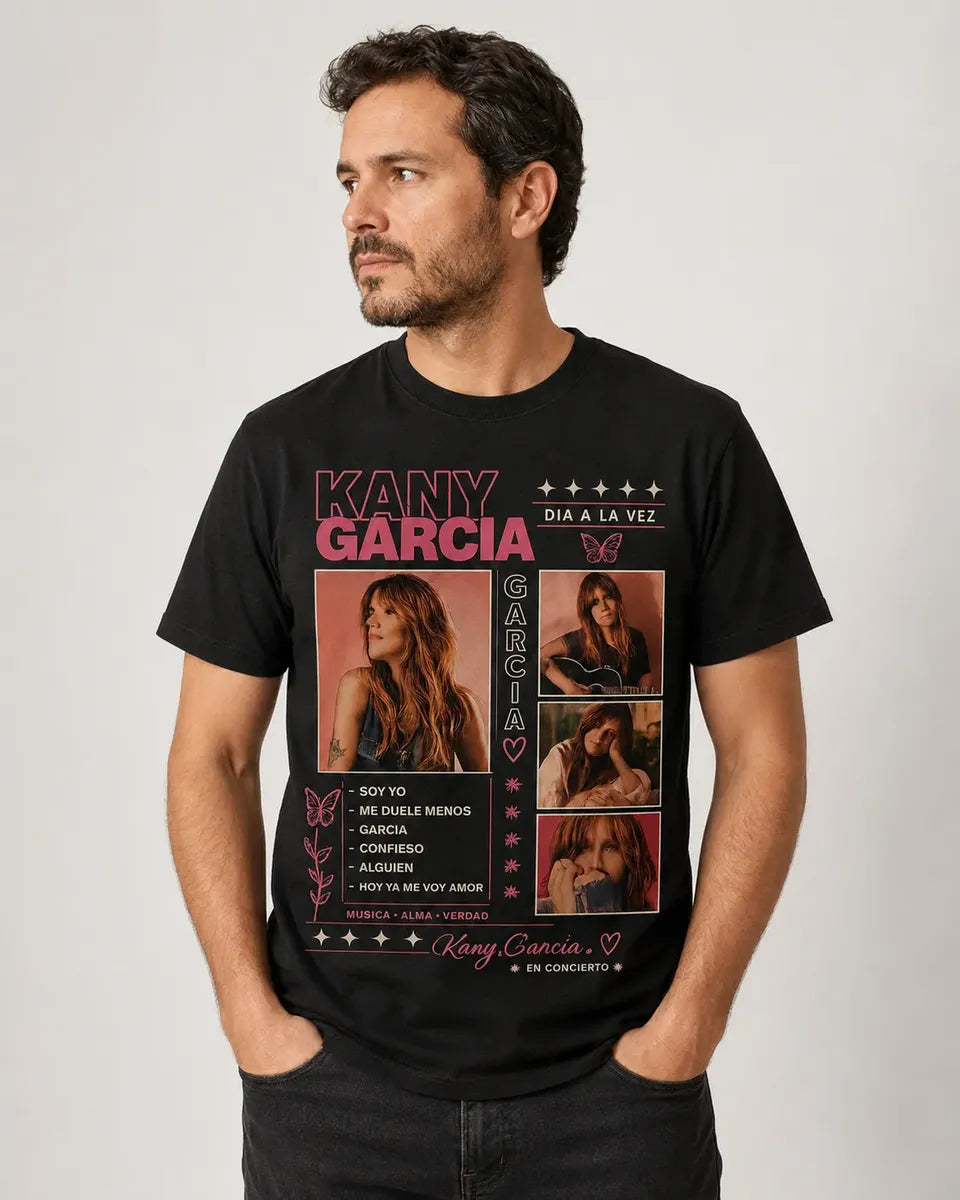 Camiseta Mujer Negra Musica Latina Concierto Normal