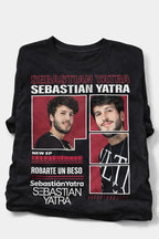 Camiseta Sebastian Yatra Negra Ajuste Normal Unisex