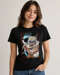 Camiseta Inosuke Negra 100% Algodón Corte Normal
