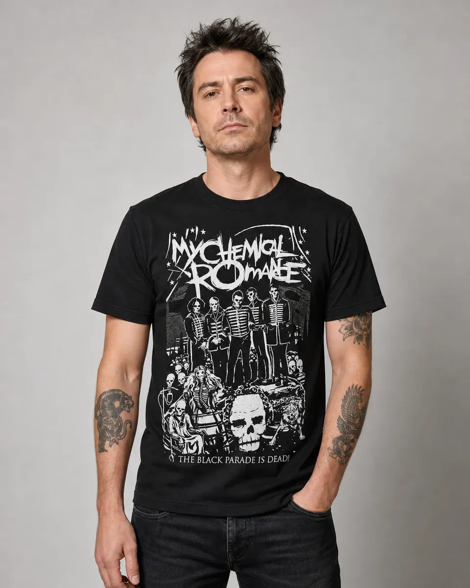 Camiseta My Chemical Romance Negra Unisex Black Parade Rock