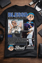 Camiseta Blessd Negra Estampada Ajuste Normal Unisex