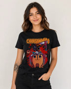 Camiseta Pochita Chainsaw Man Negra 100% Algodón