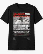 Camiseta Denji Chainsaw Man Negra 100% Algodón