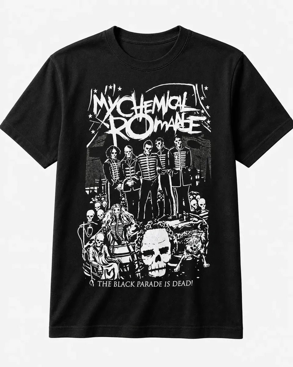 Camiseta My Chemical Romance Negra Unisex Black Parade Rock