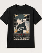 Camiseta Anime Fushiguro Negra 100% Algodón Unisex