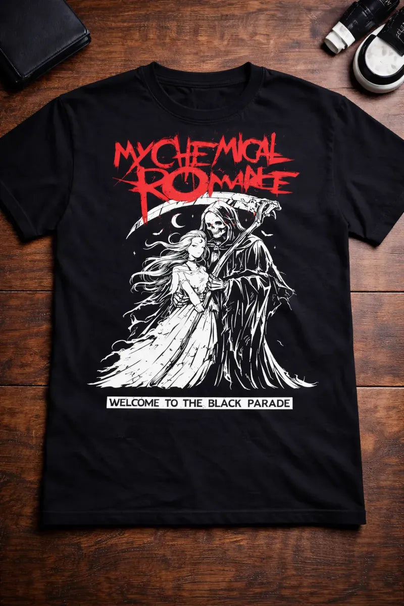 Camiseta My Chemical Romance Negra Ajuste Normal