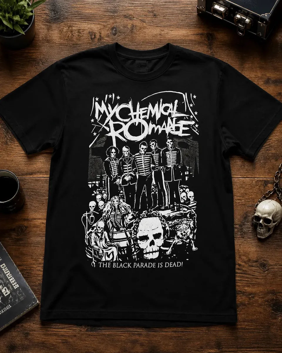 Camiseta My Chemical Romance Negra Unisex Black Parade Rock