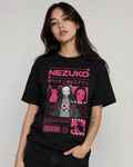 Camiseta Nezuko Kamado Negra 100% Algodón Anime