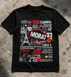 Camiseta Morat Negra Unisex Canciones Letras Pop Latino Algo