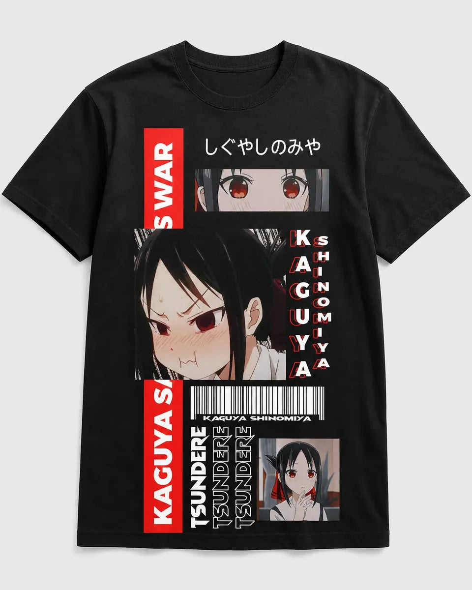Camiseta Kaguya Negra Unisex Anime Love Is War