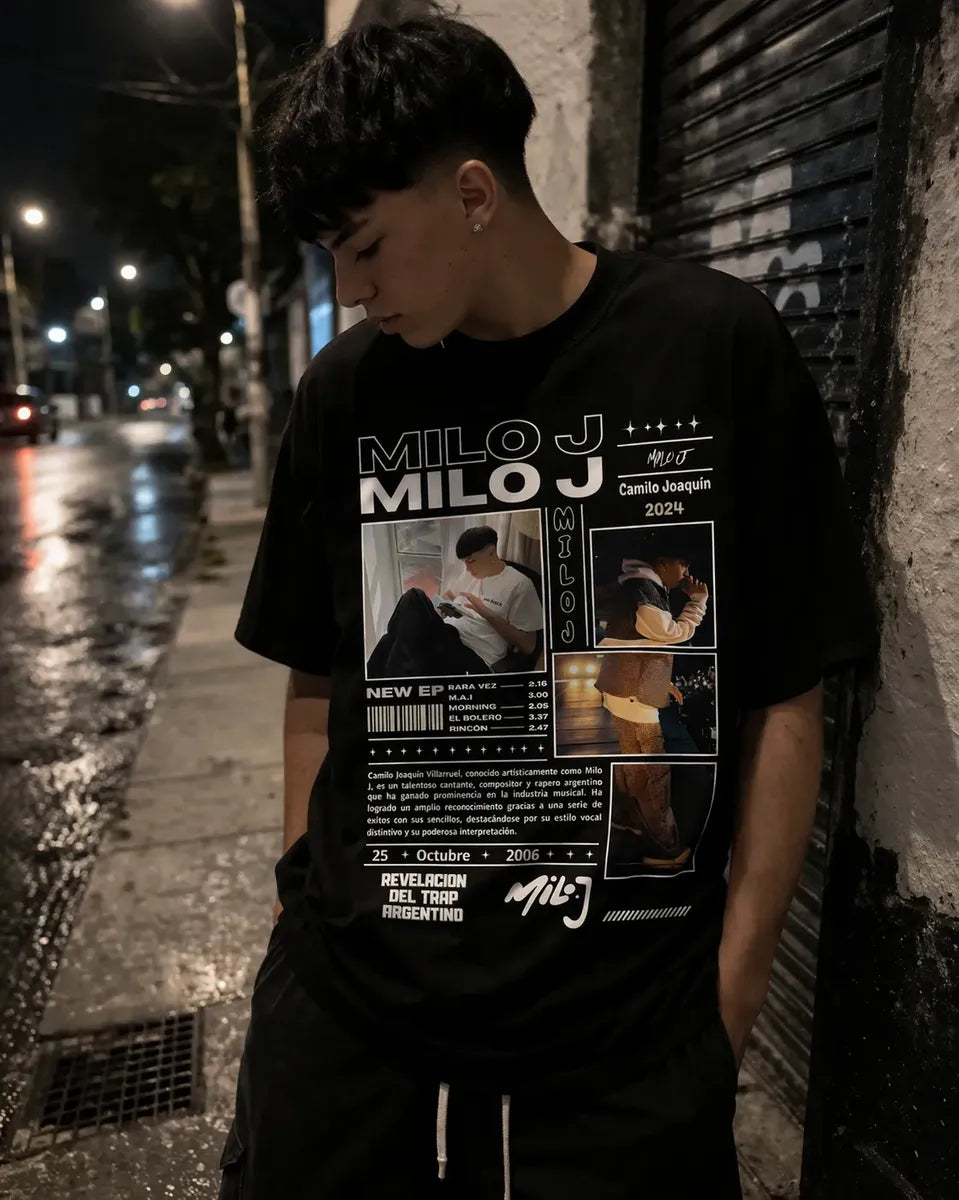 Camiseta Hombre Ropa Urbana Trap Streetwear Milo J Algodón