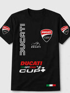 Camiseta Ducati Motera Negra Unisex Algodón