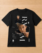 Camiseta Kpop Mujer Negra Estampado Corte Normal