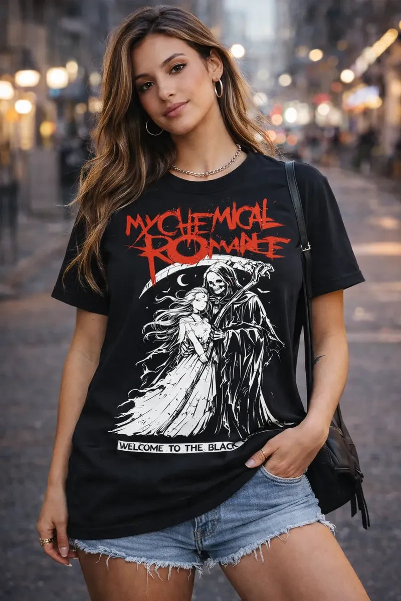 Camiseta My Chemical Romance Negra Ajuste Normal