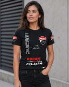 Camiseta Ducati Motera Negra Unisex Algodón