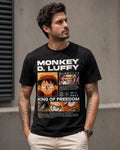 Camiseta Luffy One Piece Negra Unisex King Freedom Anime