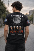 Camiseta Nasa Artemis 2 Negra Unisex Cohete Luna To The Moon