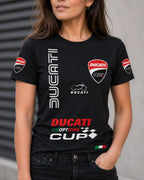 Camiseta Ducati Motera Negra Unisex Algodón