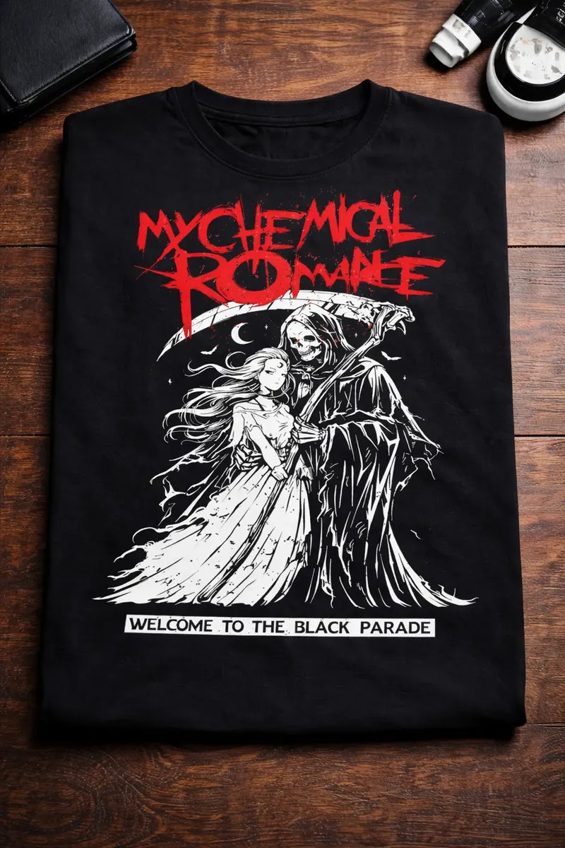 Camiseta My Chemical Romance Negra Ajuste Normal