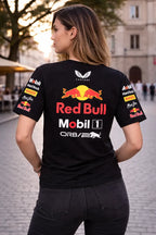 Camiseta Red Bull Racing Negra Unisex F1 Sponsors Oracle