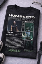 Camiseta Humbe Negra Unisex Esencia New Ep Pop Latino Algodó