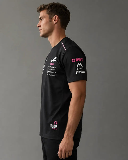 Camiseta Alpine Bwt F1 Team Negra Unisex Sponsors Formula 1