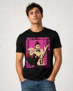 Camiseta Anime Jujutsu Itadori Todo Negra Algodón