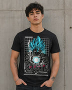 Camiseta Gogeta Super Saiyan Blue Negra Unisex Dragon Ball