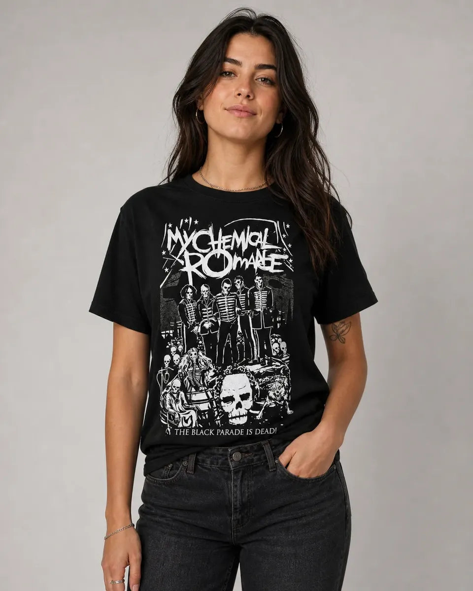Camiseta My Chemical Romance Negra Unisex Black Parade Rock