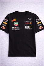 Camiseta Red Bull Racing Negra Unisex F1 Sponsors Oracle