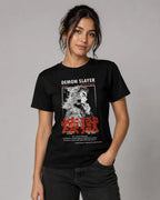 Camiseta Rengoku Demon Slayer Negra Algodón Normal