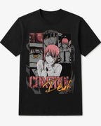 Camiseta Makima Control Negra 100% Algodón Normal