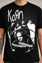 Camiseta Korn Negra Unisex Banda Nu Metal Rock Alternativo F