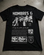 Camiseta Hombres G Negra Unisex Rock Pop Español  Algodon