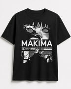 Camiseta Makima Chainsaw Man Negra 100% Algodón
