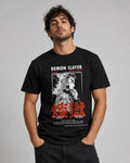 Camiseta Rengoku Demon Slayer Negra Algodón Normal